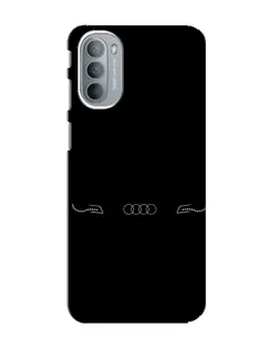 Чехол для Motorola MOTO G31 с картинкой «Audi — световой подпись»