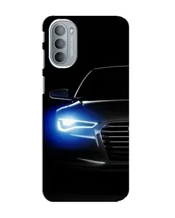 Чехол для Motorola MOTO G31 с картинкой «Неоновый взгляд Audi»