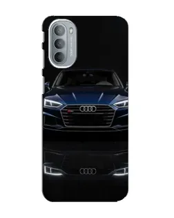 Чехол для Motorola MOTO G31 с картинкой «Audi — ночное отражение»