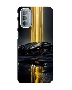 Чехол для Motorola MOTO G31 с картинкой «Ночной Lamborghini драйв»