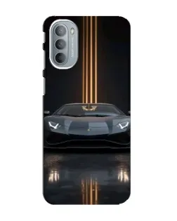 Чехол для Motorola MOTO G31 с картинкой «Lamborghini золотые линии»