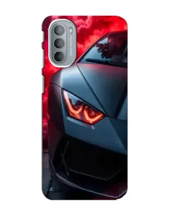 Чехол для Motorola MOTO G31 с картинкой «Lamborghini красное сияние»