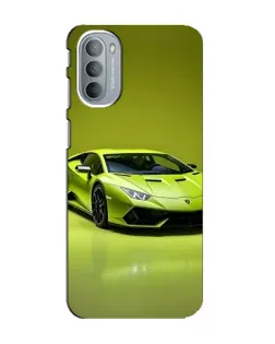 Чехол для Motorola MOTO G31 с картинкой «Салатовый Lamborghini Huracan»