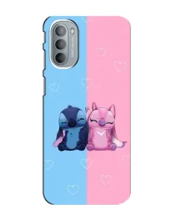 Чехол для Motorola MOTO G31 с картинкой «Stitch и Angel Love»