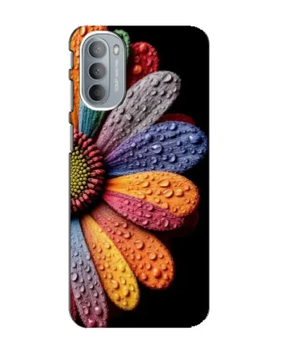Чехол для Motorola MOTO G31 с картинкой «Радужный цветок»