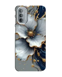 Чехол для Motorola MOTO G31 с картинкой «Белый цветок и золотой флюид» Чехол для Motorola MOTO G31 с картинкой «Белый цветок и золотой флюид»