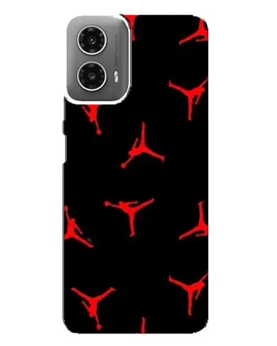 Чехол для Motorola MOTO G34 с картинкой «Jordan Red Pattern»