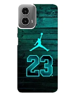 Чехол для Motorola MOTO G34 с картинкой «Jordan Cyan 23» Чехол для Motorola MOTO G34 с картинкой «Jordan Cyan 23»