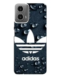 Чехол для Motorola MOTO G34 с картинкой «Adidas Trefoil Blue»