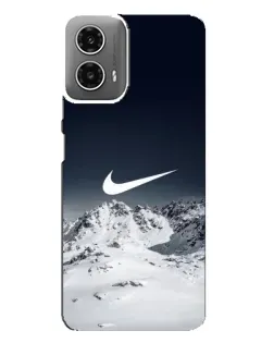 Чехол для Motorola MOTO G34 с картинкой «Nike — зимние горы» Чехол для Motorola MOTO G34 с картинкой «Nike — зимние горы»