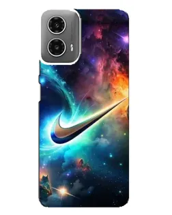 Чехол для Motorola MOTO G34 с картинкой «Космический Nike Swoosh» Чехол для Motorola MOTO G34 с картинкой «Космический Nike Swoosh»