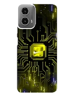 Чехол для Motorola MOTO G34 с картинкой «Nike — золотая искра» Чехол для Motorola MOTO G34 с картинкой «Nike — золотая искра»