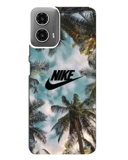 Чехол для Motorola MOTO G34 с картинкой «Тропический принт Nike» Чехол для Motorola MOTO G34 с картинкой «Тропический принт Nike»