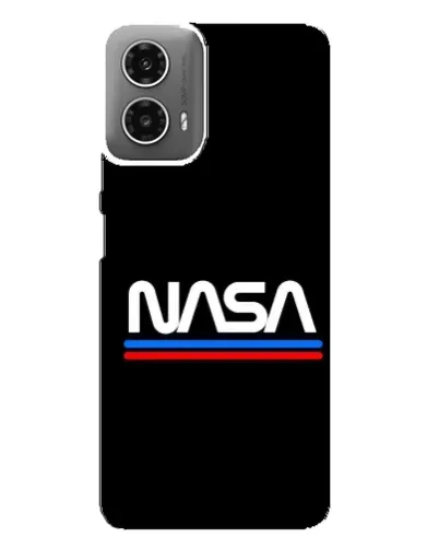 Чехол для Motorola MOTO G34 с картинкой «NASA — классика Red Blue»
