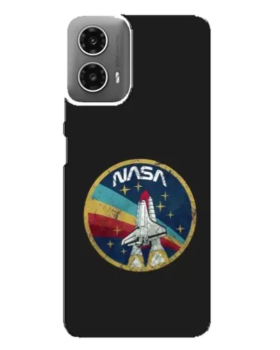 Чехол для Motorola MOTO G34 с картинкой «NASA — эмблема миссии»