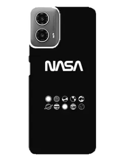 Чехол для Motorola MOTO G34 с картинкой «NASA — технический принт» Чехол для Motorola MOTO G34 с картинкой «NASA — технический принт»