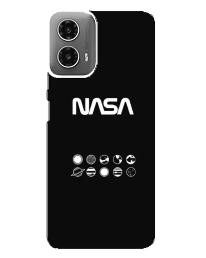 Чехол для Motorola MOTO G34 с картинкой «NASA — технический принт»