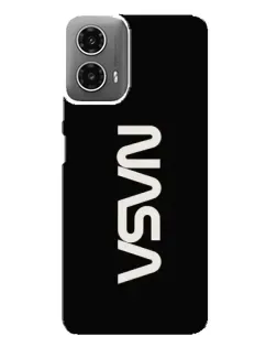 Чехол для Motorola MOTO G34 с картинкой «NASA — вертикальный логотип» Чехол для Motorola MOTO G34 с картинкой «NASA — вертикальный логотип»