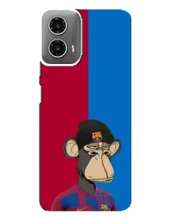 Чехол для Motorola MOTO G34 с картинкой «Bored Ape — фанат Барсы» Чехол для Motorola MOTO G34 с картинкой «Bored Ape — фанат Барсы»