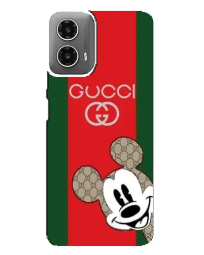 Чехол для Motorola MOTO G34 с картинкой «Gucci — полосы и Микки» Чехол для Motorola MOTO G34 с картинкой «Gucci — полосы и Микки»
