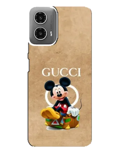 Чехол для Motorola MOTO G34 с картинкой «Микки Маус Gucci — крафт» Чехол для Motorola MOTO G34 с картинкой «Микки Маус Gucci — крафт»