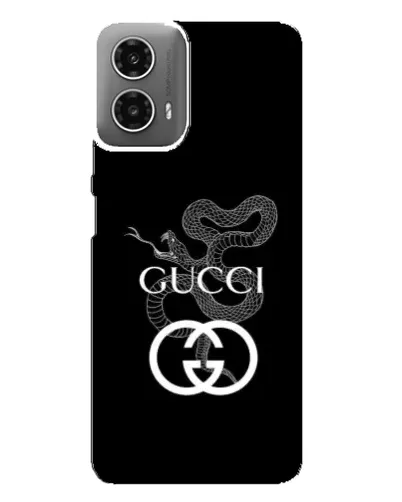 Чехол для Motorola MOTO G34 с картинкой «Gucci — серебряная змея» Чехол для Motorola MOTO G34 с картинкой «Gucci — серебряная змея»