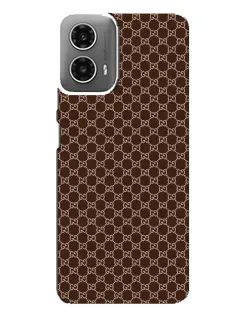 Чехол для Motorola MOTO G34 с картинкой «Gucci — шоколадная сетка»