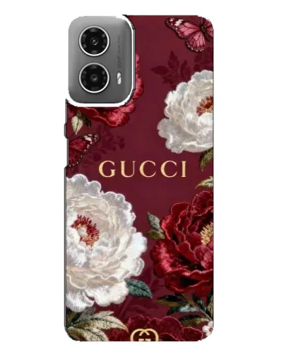 Чехол для Motorola MOTO G34 с картинкой «Gucci — бордовые розы» Чехол для Motorola MOTO G34 с картинкой «Gucci — бордовые розы»