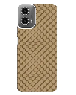 Чехол для Motorola MOTO G34 с картинкой «Gucci — классический беж»