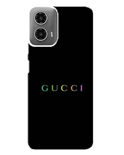 Чехол для Motorola MOTO G34 с картинкой «Gucci — неоновый минимализм»