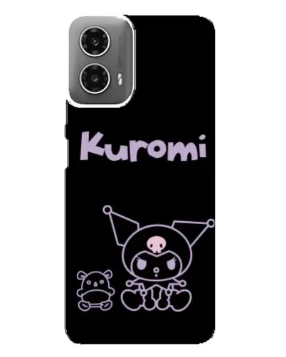 Чехол для Motorola MOTO G34 с картинкой «Kuromi — черный минимализм» Чехол для Motorola MOTO G34 с картинкой «Kuromi — черный минимализм»