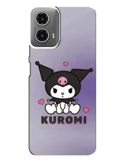 Чехол для Motorola MOTO G34 с картинкой «Kuromi — фиолетовый арт»