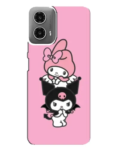 Чехол для Motorola MOTO G34 с картинкой «My Melody и Kuromi» Чехол для Motorola MOTO G34 с картинкой «My Melody и Kuromi»