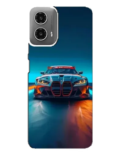 Чехол для Motorola MOTO G34 с картинкой «BMW — огни неона» Чехол для Motorola MOTO G34 с картинкой «BMW — огни неона»