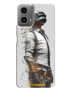 Чехол для Motorola MOTO G34 с картинкой «PUBG — боец в пыли» Чехол для Motorola MOTO G34 с картинкой «PUBG — боец в пыли»