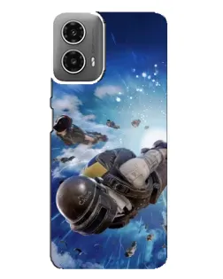 Чехол для Motorola MOTO G34 с картинкой «Десант PUBG — прыжок» Чехол для Motorola MOTO G34 с картинкой «Десант PUBG — прыжок»