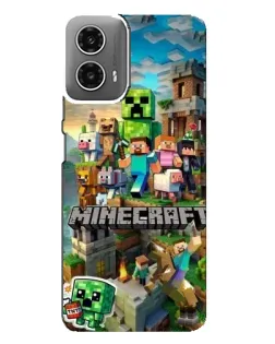 Чехол для Motorola MOTO G34 с картинкой «Замок Minecraft» Чехол для Motorola MOTO G34 с картинкой «Замок Minecraft»