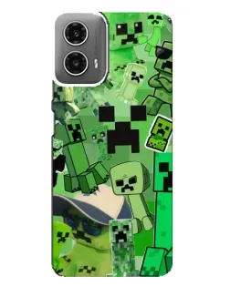Чехол для Motorola MOTO G34 с картинкой «Криперы Minecraft» Чехол для Motorola MOTO G34 с картинкой «Криперы Minecraft»