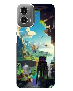 Чехол для Motorola MOTO G34 с картинкой «Эндермен в лесу» Чехол для Motorola MOTO G34 с картинкой «Эндермен в лесу»