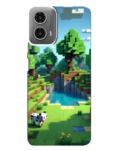 Чехол для Motorola MOTO G34 с картинкой «Minecraft летний день»