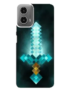 Чехол для Motorola MOTO G34 с картинкой «Алмазный меч неон» Чехол для Motorola MOTO G34 с картинкой «Алмазный меч неон»