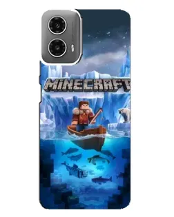 Чехол для Motorola MOTO G34 с картинкой «Minecraft ледяной мир» Чехол для Motorola MOTO G34 с картинкой «Minecraft ледяной мир»