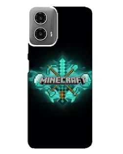 Чехол для Motorola MOTO G34 с картинкой «Minecraft Diamond лого» Чехол для Motorola MOTO G34 с картинкой «Minecraft Diamond лого»