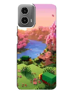 Чехол для Motorola MOTO G34 с картинкой «Розовое дерево Minecraft» Чехол для Motorola MOTO G34 с картинкой «Розовое дерево Minecraft»
