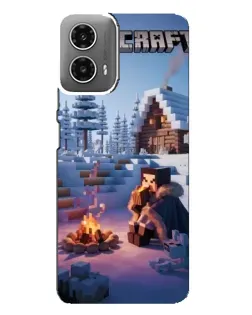Чехол для Motorola MOTO G34 с картинкой «Зимний Minecraft» Чехол для Motorola MOTO G34 с картинкой «Зимний Minecraft»