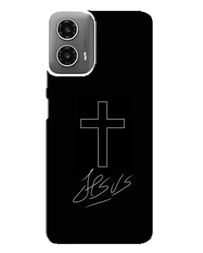Чехол для Motorola MOTO G34 с картинкой «Графический крест Jesus» Чехол для Motorola MOTO G34 с картинкой «Графический крест Jesus»