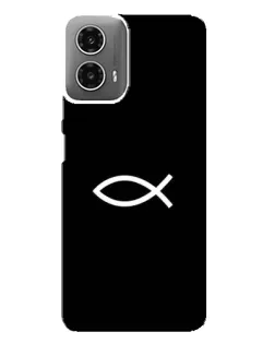 Чехол для Motorola MOTO G34 с картинкой «Символ рыбы Jesus» Чехол для Motorola MOTO G34 с картинкой «Символ рыбы Jesus»