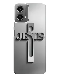 Чехол для Motorola MOTO G34 с картинкой «Металлический крест Jesus» Чехол для Motorola MOTO G34 с картинкой «Металлический крест Jesus»
