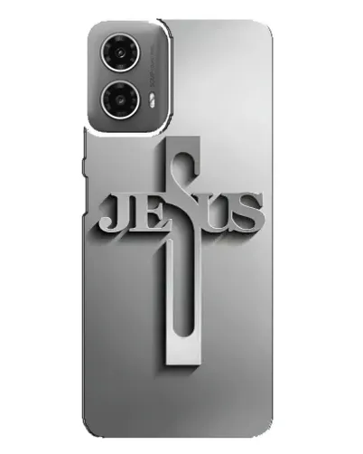 Чехол для Motorola MOTO G34 с картинкой «Металлический крест Jesus» Чехол для Motorola MOTO G34 с картинкой «Металлический крест Jesus»