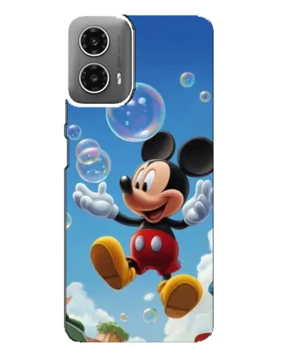 Чехол для Motorola MOTO G34 с картинкой «Mickey и мыльные пузыри»